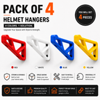 CRAFTBUZZ Wall Mounted Helmet Holder Multi Color
